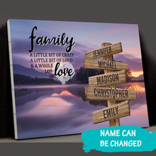 Load image into Gallery viewer, Lakeside Landscape Color A Little Whole Lot of Love Multi-Names Premium Canvas Poster