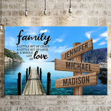 Load image into Gallery viewer, Lakeside Pier Color A Little Whole Lot of Love Multi-Names Premium Canvas