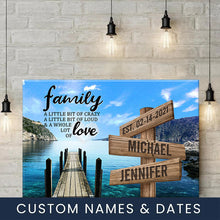 Load image into Gallery viewer, Lakeside Pier Color A Little Whole Lot of Love Multi-Names Premium Canvas Poster