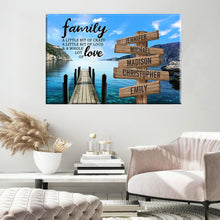 Load image into Gallery viewer, Lakeside Pier Color A Little Whole Lot of Love Multi-Names Premium Canvas Poster