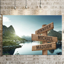 Load image into Gallery viewer, Mountain Creek Color Multi-Names Premium Canvas Poster