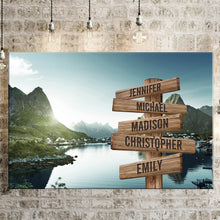 Load image into Gallery viewer, Mountain Creek Color Multi-Names Premium Canvas Poster
