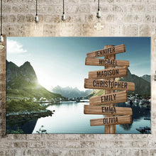 Load image into Gallery viewer, Mountain Creek Color Multi-Names Premium Canvas Poster