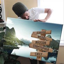 Load image into Gallery viewer, Mountain Creek Color Multi-Names Premium Canvas