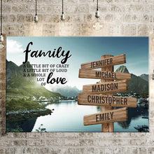 Load image into Gallery viewer, Mountain Creek Color A Little Whole Lot of Love Multi-Names Premium Canvas