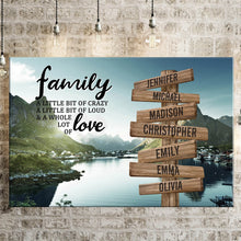 Load image into Gallery viewer, Mountain Creek Color A Little Whole Lot of Love Multi-Names Premium Canvas Poster