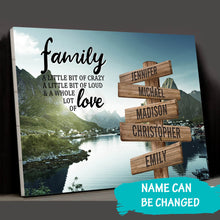 Load image into Gallery viewer, Mountain Creek Color A Little Whole Lot of Love Multi-Names Premium Canvas