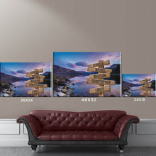Load image into Gallery viewer, Mountain Lake Color Multi-Names Premium Canvas
