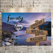 Load image into Gallery viewer, Mountain Lake  Color A Little Whole Lot of Love Multi-Names Premium Canvas Poster