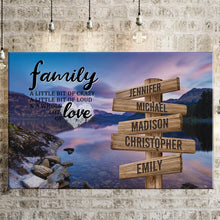 Load image into Gallery viewer, Mountain Lake Color A Little Whole Lot of Love Multi-Names Premium Canvas