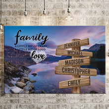 Load image into Gallery viewer, Mountain Lake  Color A Little Whole Lot of Love Multi-Names Premium Canvas Poster