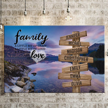 Load image into Gallery viewer, Mountain Lake  Color A Little Whole Lot of Love Multi-Names Premium Canvas Poster