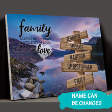 Load image into Gallery viewer, Mountain Lake  Color A Little Whole Lot of Love Multi-Names Premium Canvas Poster
