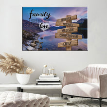 Load image into Gallery viewer, Mountain Lake  Color A Little Whole Lot of Love Multi-Names Premium Canvas Poster