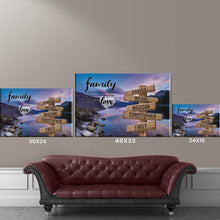 Load image into Gallery viewer, Mountain Lake  Color A Little Whole Lot of Love Multi-Names Premium Canvas Poster