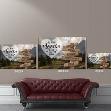 Load image into Gallery viewer, Mountain Range  Color All of Me Loves All of You Multi-Names Premium Canvas Poster