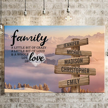Load image into Gallery viewer, Mountains and clouds Color A Little Whole Lot of Love Multi-Names Premium Canvas
