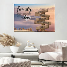 Load image into Gallery viewer, Mountains and clouds Color A Little Whole Lot of Love Multi-Names Premium Canvas