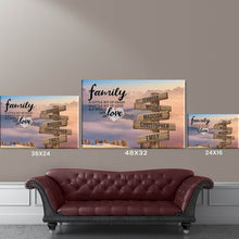 Load image into Gallery viewer, Mountains and clouds Color A Little Whole Lot of Love Multi-Names Premium Canvas