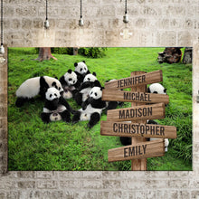 Load image into Gallery viewer, Prairie Panda Color Multi-Names Premium Canvas Poster