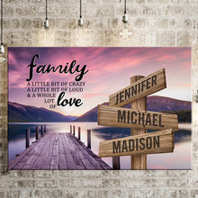 Load image into Gallery viewer, River Pier Color A Little Whole Lot of Love Multi-Names Premium Canvas (Framed)