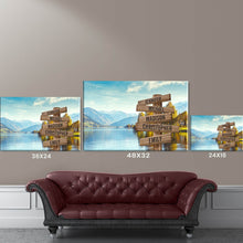 Load image into Gallery viewer, Riverside Scenery Color Multi-Names Premium Canvas Poster