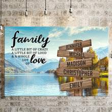 Load image into Gallery viewer, Riverside Scenery Color A Little Whole Lot of Love Multi-Names Premium Canvas