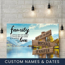 Load image into Gallery viewer, Riverside Scenery Color A Little Whole Lot of Love Multi-Names Premium Canvas