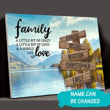 Load image into Gallery viewer, Riverside Scenery Color A Little Whole Lot of Love Multi-Names Premium Canvas