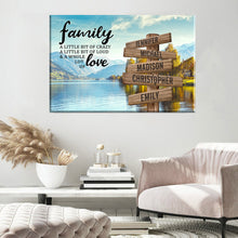 Load image into Gallery viewer, Riverside Scenery Color A Little Whole Lot of Love Multi-Names Premium Canvas