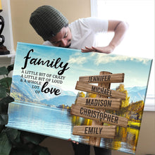 Load image into Gallery viewer, Riverside Scenery Color A Little Whole Lot of Love Multi-Names Premium Canvas