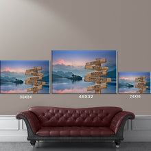 Load image into Gallery viewer, Riverside Sunset Color Multi-Names Premium Canvas