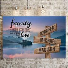 Load image into Gallery viewer, Riverside Sunset Color A Little Whole Lot of Love Multi-Names Premium Canvas