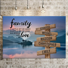 Load image into Gallery viewer, Riverside Sunset Color A Little Whole Lot of Love Multi-Names Premium Canvas Poster
