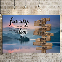 Load image into Gallery viewer, Riverside Sunset Color A Little Whole Lot of Love Multi-Names Premium Canvas Poster