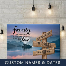 Load image into Gallery viewer, Riverside Sunset Color A Little Whole Lot of Love Multi-Names Premium Canvas