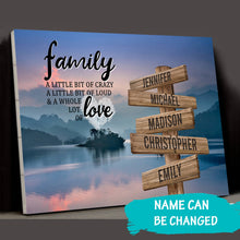 Load image into Gallery viewer, Riverside Sunset Color A Little Whole Lot of Love Multi-Names Premium Canvas