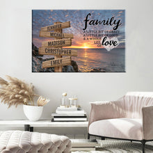 Load image into Gallery viewer, Sea Sunrises Color A Little Whole Lot of Love Multi-Names Premium Canvas