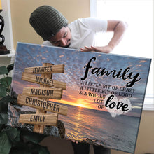 Load image into Gallery viewer, Sea Sunrises Color A Little Whole Lot of Love Multi-Names Premium Canvas