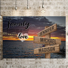 Load image into Gallery viewer, Seaside Dusk Color A Little Whole Lot of Love Multi-Names Premium Canvas Poster