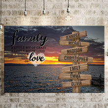 Load image into Gallery viewer, Seaside Dusk Color A Little Whole Lot of Love Multi-Names Premium Canvas Poster