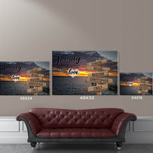 Load image into Gallery viewer, Seaside Dusk Color A Little Whole Lot of Love Multi-Names Premium Canvas Poster