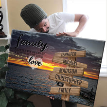 Load image into Gallery viewer, Seaside Dusk Color A Little Whole Lot of Love Multi-Names Premium Canvas