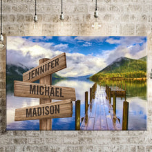 Load image into Gallery viewer, Summer Pier Color Multi-Names Premium Canvas