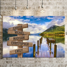 Load image into Gallery viewer, Summer Pier Color Multi-Names Premium Canvas Poster