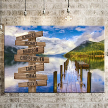 Load image into Gallery viewer, Summer Pier Color Multi-Names Premium Canvas