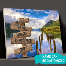Load image into Gallery viewer, Summer Pier Color Multi-Names Premium Canvas Poster
