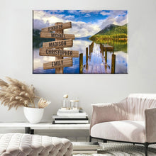 Load image into Gallery viewer, Summer Pier Color Multi-Names Premium Canvas Poster