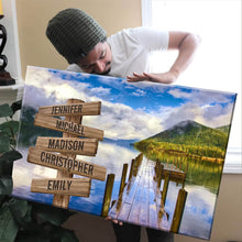 Load image into Gallery viewer, Summer Pier Color Multi-Names Premium Canvas