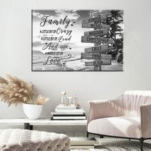 Load image into Gallery viewer, Beach Palm Tree A Whole Lot of Love Multi-Names Premium Canvas Poster